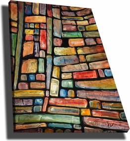 Tablou 252SGH1481, multicolor, panza, 70x100 cm