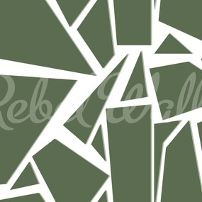 Fototapet, Bold Mosaic, Moss Green, Rebel Walls