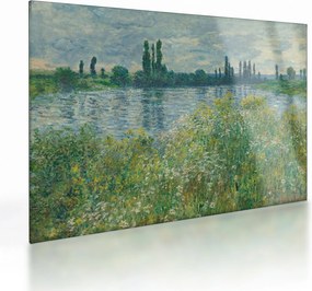 Tablou pe sticlă - Claude Monet, Banks of the Seine, reproducere (70x50 cm)