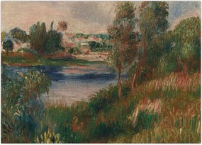 Tablou - Auguste Renoir, Landscape at Vetheuil, reproducere (70x50 cm)