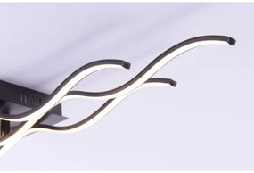 Lustră LED aplicată WAWE LED/28W/230V neagră Leuchten Direkt 15166-18