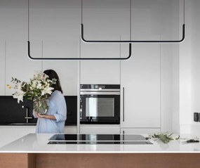 Lustra LED design liniar Eletra negru, L-120cm