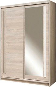 Dulap EFFECT, stejar sonoma, PAL, cu 2 usi, 150x59x215 cm