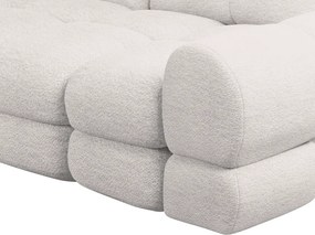 Set canapea extensibilă cu funcţie de extensie electrică, crem, pe stânga, TOLLO L ROH