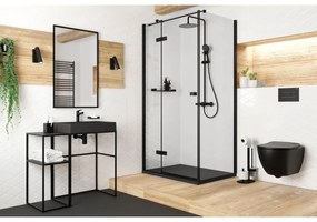 Cadita dus dreptunghiulara Deante Correo antracit metalic 120x80 cm