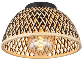 Plafoniera design industrial Colly negru, natur