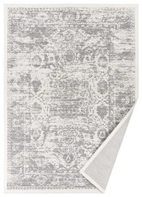 Covor reversibil cu model Narma Palmse, 70 x 140 cm, alb