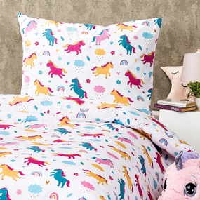Lenjerie de pat pentru copii din bumbac 4Home Unicorn, 160 x 200 cm, 70 x 80 cm