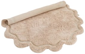 Covor roz deschis lavabil țesut manual rotund din bumbac ø 110 cm Sweet April Nude – Nattiot
