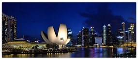 Tablou Singapore nocturn (120x50 cm)