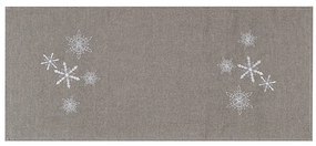 Traversă de masă de Crăciun Fulgii de zăpadă gri, 40 x 90 cm