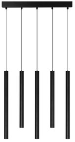 Lustra LED suspendata stil minimalist VERNO 5 negru 3000K