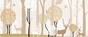 Tablou - Pădure ilustrată (120x50 cm)