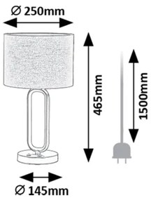 Lampă LED de masă Rabalux 74044 DOMIRO 1xE27/60W/230V + LED/8W