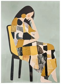 Tablou cu detalii pictate manual 70x100 cm Penelope – Styler