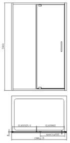 Cabina dus dreptunghiulara culoare crom 120x90 cm, Mediterraneo, Andina 1200x900 mm