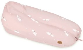 Perna pentru gravide si alaptare, husa detasabila din bumbac 100%, 190 cm, Pink Polaris