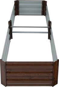 Strat înălţat de grădină, maro, oţel, NONKY TIP 6