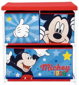 Disney Mickey Star Suport de depozitare pentru jucării cu 3 compartimente 53x30x60 cm