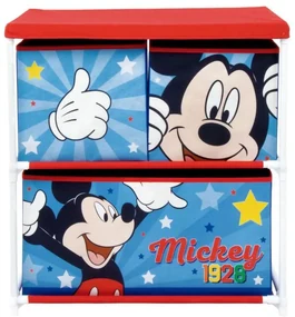 Disney Mickey Star Suport de depozitare pentru jucării cu 3 compartimente 53x30x60 cm