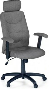 Scaun de birou STILO 2, gri inchis/negru, stofa, 66x49x116/125 cm