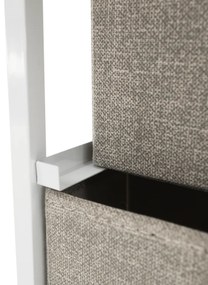 Comodă cu sertare din material textil OFELIA, albă