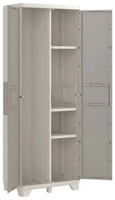 46646 Keter Dulap depozitare grădină Wood Grain, crem și gri taupe, 182 cm
