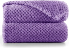 Pătură din microfibră DecoKing Henry, 70 x 150 cm, mov