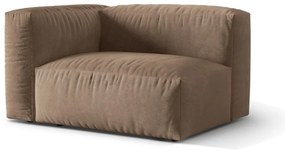 Modul pentru canapea modulară maro deschis cu tapițerie din catifea (cu colț pe partea stângă) Martina – Micadoni