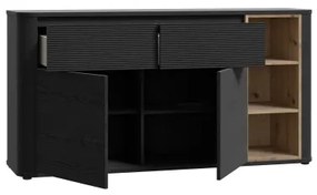 Comodă BASKO negru/stejar