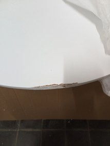 OFERTA Masa de dining alba cu picioare negre OSLO 80x80 II. calitate