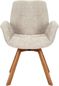 Set de 2 scaune pivotante Baltic stejar/ bej