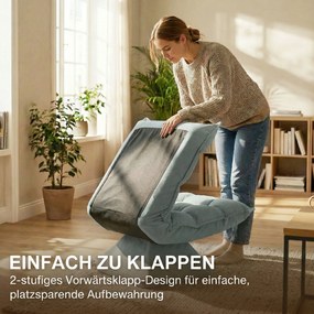 HOMCOM Scaun de podea, stil contemporan, Oțel, Material textil cu efect de catifea, 62 x 70 x 95 cm, Gri | Aosom Romania