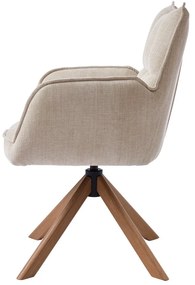 Set de scaune de sufragerie crem 2 buc. tapițat Marilla – Unique Furniture