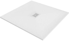 Mexen Hugo bazineta pătrată SMC 100 x 100 cm, alb, capac alb - 42101010-W