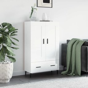 vidaXL Dulap înalt, alb extralucios, 69,5x31x115 cm, lemn prelucrat