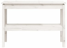 Masa consola, alb, 110x40x75 cm, lemn masiv de pin Alb, 110 x 40 x 75 cm, 1