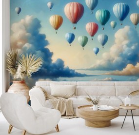 Fototapet - Balon în nori (147x102 cm)
