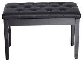 HomCom banca pian, spatiu depozitare, 75x35x50 cm, neagra | Aosom Ro