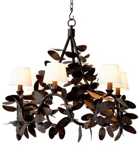 Candelabru LUX din alama design frunze Cheverny bronz