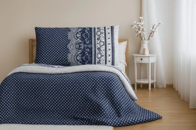 Lenjerie de pat din polibumbac CANZONE BLUE, albastru Dimensiune lenjerie de pat: 2 buc 70 x 90 cm | 200 x 220 cm