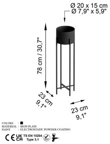 Suport metalic pentru flori GED-025 Loft negru