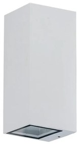 Aplica moderna exterior cu iluminat ambiental IP54 JAKE WALL 2 alba ZZ AZ3322