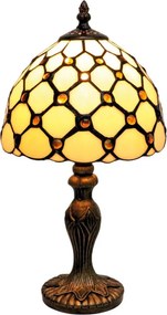 BRILAGI - Tiffany lampă de masă cu vitralii IVORY SMOOTH 1xE27/60W/230V