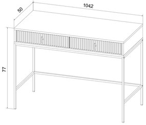 Masă consolă SUE, bej/cașmir