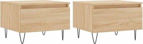 vidaXL Măsuțe de cafea 2 buc. stejar sonoma 50x46x35 cm lemn compozit