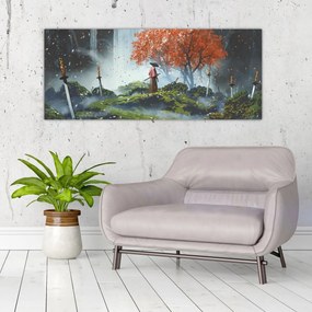 Tablou - Ilustrație a Grădinii de săbii (120x50 cm)