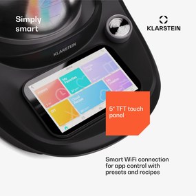 Aria Select, robot de bucătărie, 1700 W, 4,7 l, control prin aplicație, accesoriu pentru abur, ecran TFT de 5'