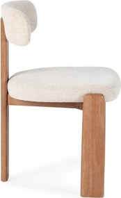 Scaune de dining crem 2 buc. tapițate Nadia – MOME