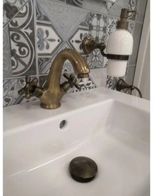 RAV Slezák MK128.0SM - Baterie pentru lavoar MORAVA RETRO, 16 cm, alamă antichizată